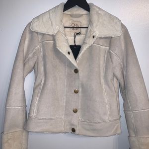 Chaser Suede Faux Fur Jacket